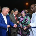Abderrahmane Benhamadi inaugurant un showroom à Nouakchott en novembre 2016. D. R.